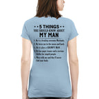5 Things About My Mechanic Man Apparel - Funny Love Quote T-Shirt, Hoodie & More - grunx260804-0011