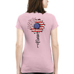 American Flag Flower Nurse Apparel - Patriotic Heart T-Shirt, Hoodie & More - grunx260804-0148
