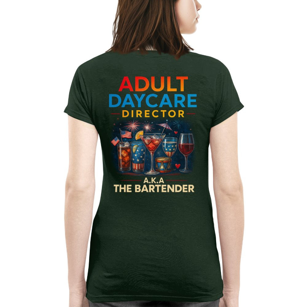 Adult Daycare Director Bartender Apparel - Funny T-Shirt, Hoodie & More - grunx260804-0076