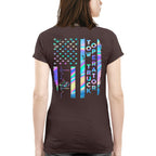 American Flag Holographic - Tow Truck Operator Pride T-Shirt Hoodie & More - grunx260804-0150