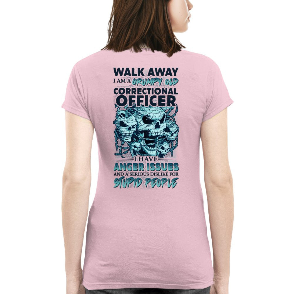 Anger Issues - Grumpy Correctional Officer Skull T-Shirt, Hoodie & More - grunx260804-0182