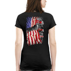 American Flag Fist Power - Patriotic Trucker Apparel T-Shirt, Hoodie & More - grunx260804-0145