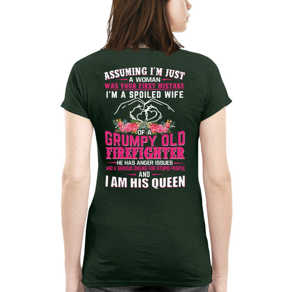 Assuming I'm Just A Woman - Firefighter Wife Pride T-Shirt, Hoodie & More - grunx260804-0207