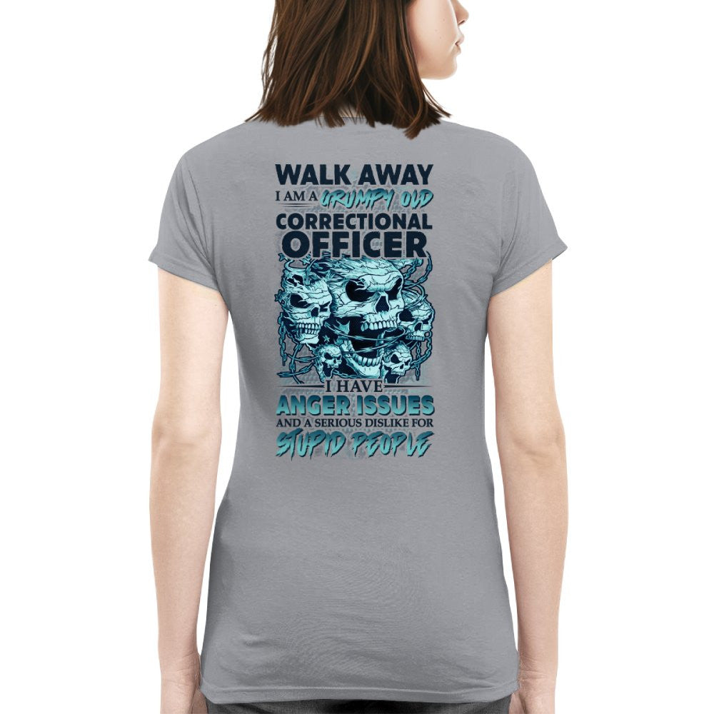 Anger Issues - Grumpy Correctional Officer Skull T-Shirt, Hoodie & More - grunx260804-0182
