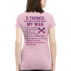 5 Things You Should Know - Mechanic Wife Funny T-Shirt, Hoodie & More - grunx260804-0046