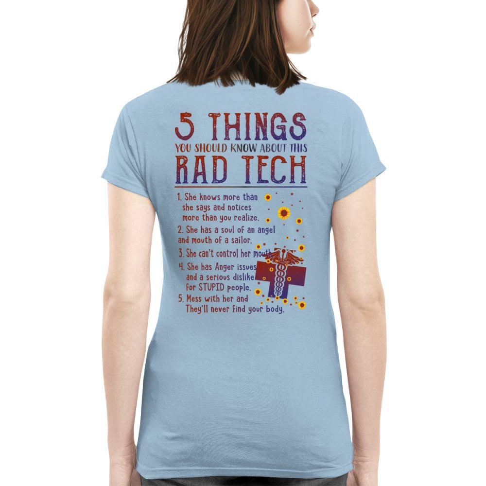 Rad Tech Warning - 5 Things You Should Know Funny T-Shirt, Hoodie & More - grunx260804-0059