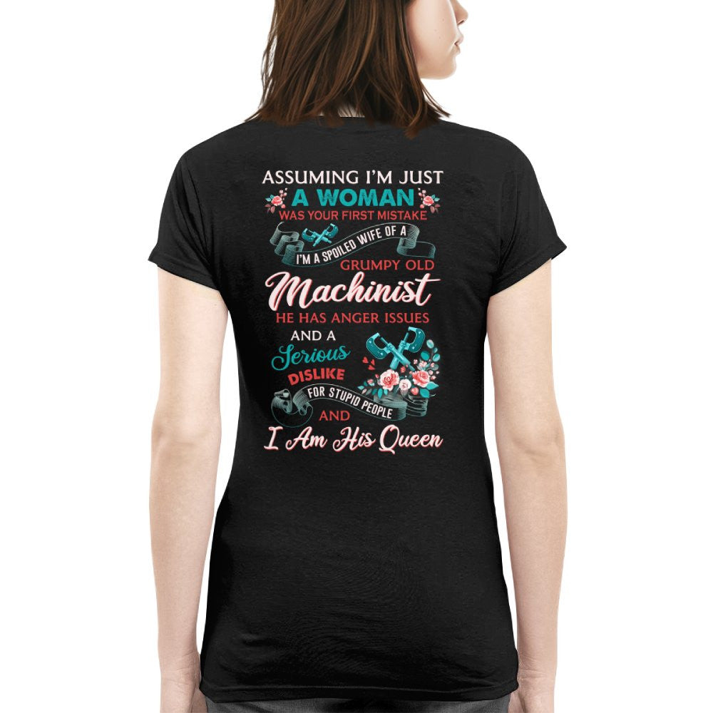 Assuming I'm Just A Woman - Machinist Queen Apparel T-Shirt, Hoodie & More - grunx260804-0213