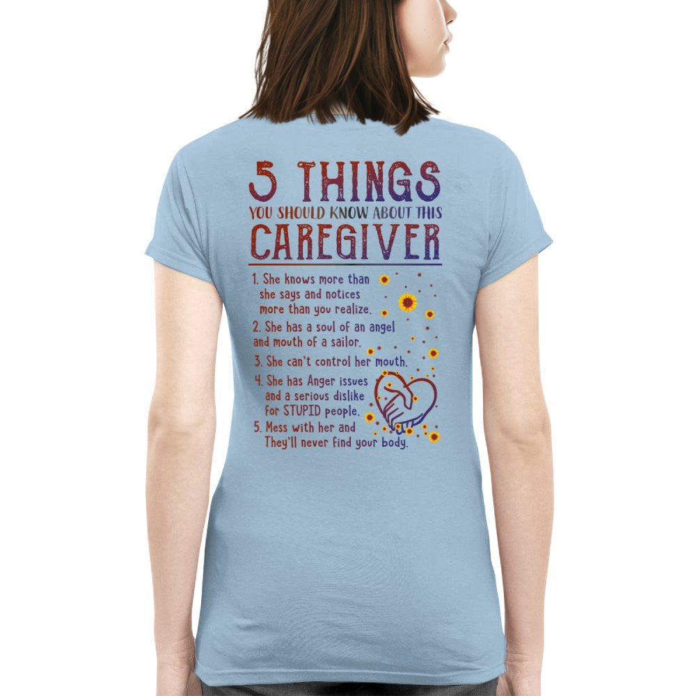 5 Things Caregiver Warning Apparel - Funny Quote T-Shirt, Hoodie & More - grunx260804-0018