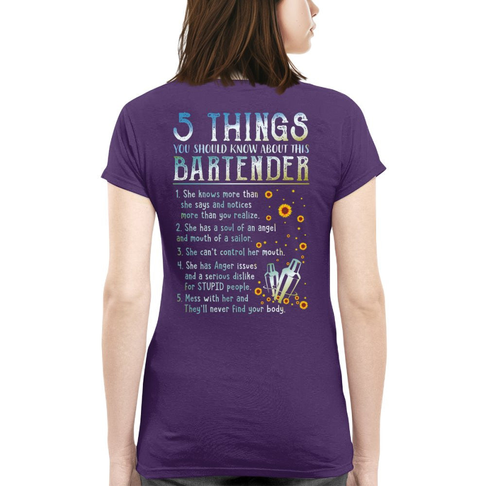5 Things Bartender Apparel - Funny Bar Staff T-Shirt, Hoodie & More - grunx260804-0017