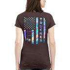 American Flag Holographic - Trucker Pride T-Shirt Hoodie & More - grunx260804-0151