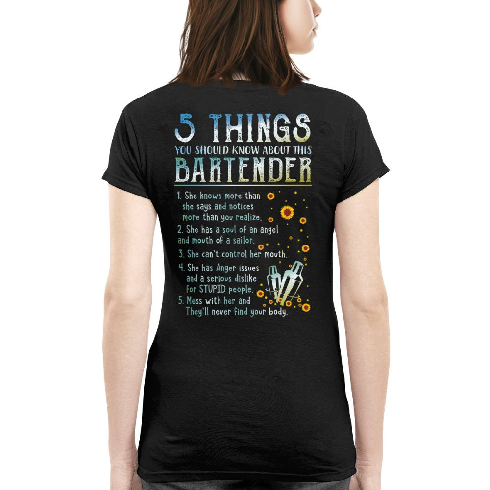 5 Things Bartender Apparel - Funny Bar Staff T-Shirt, Hoodie & More - grunx260804-0017