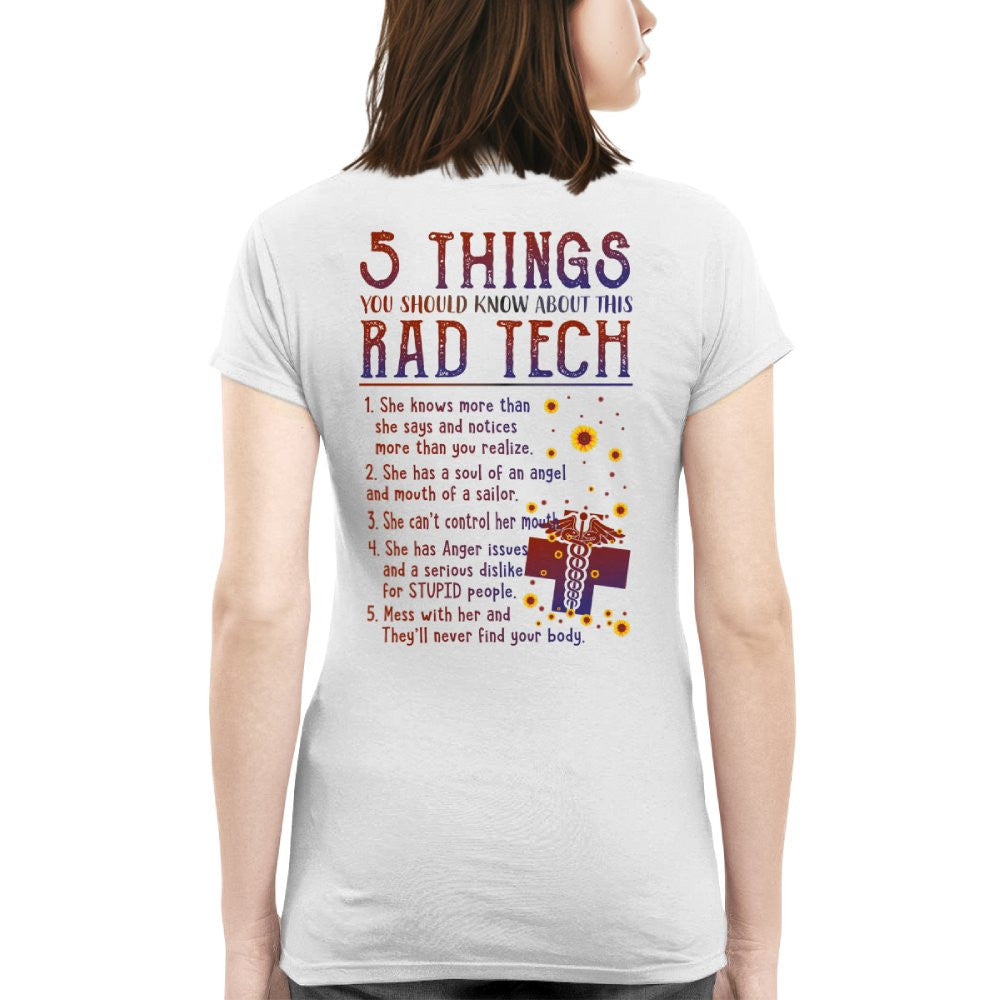 Rad Tech Warning - 5 Things You Should Know Funny T-Shirt, Hoodie & More - grunx260804-0059