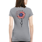 American Flag Flower CNA Apparel - Patriotic Heartbeat T-Shirt, Hoodie & More - grunx260804-0147