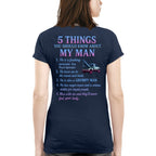 5 Things About My Man - Tow Truck Operator Funny T-Shirt, Hoodie & More - grunx260804-0009