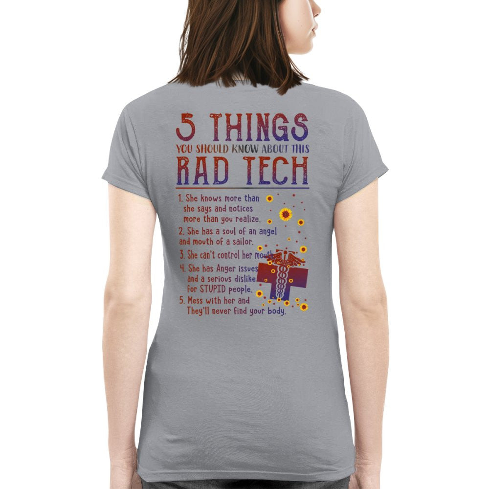 Rad Tech Warning - 5 Things You Should Know Funny T-Shirt, Hoodie & More - grunx260804-0059