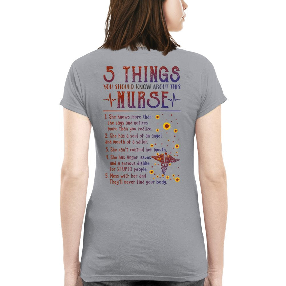 5 Things Nurse Warning Apparel - Funny Quote T-Shirt, Hoodie & More - grunx260804-0020