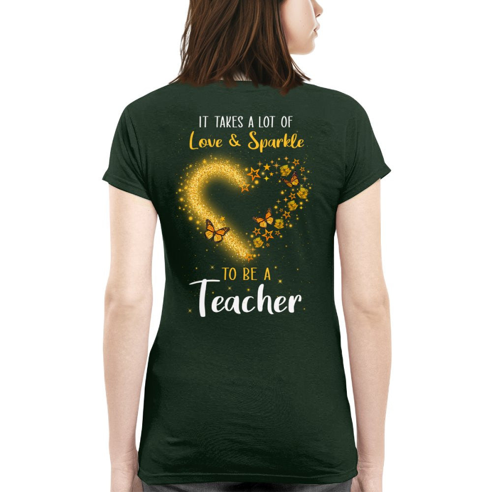 Love And Sparkle - Glitter Heart Teacher Quote T-Shirt, Hoodie & More - grunx260804-0170