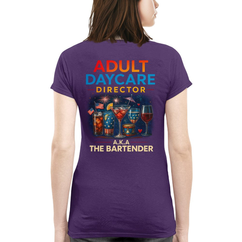 Adult Daycare Director Bartender Apparel - Funny T-Shirt, Hoodie & More - grunx260804-0076