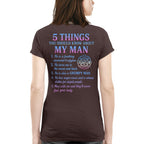5 Things You Should Know About My Man - Firefighter Funny T-Shirt Hoodie & More - grunx260804-0027