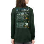 Chef 5 Things You Should Know Apparel - Funny Chef Quote T-Shirt, Hoodie & More - grunx260804-0055