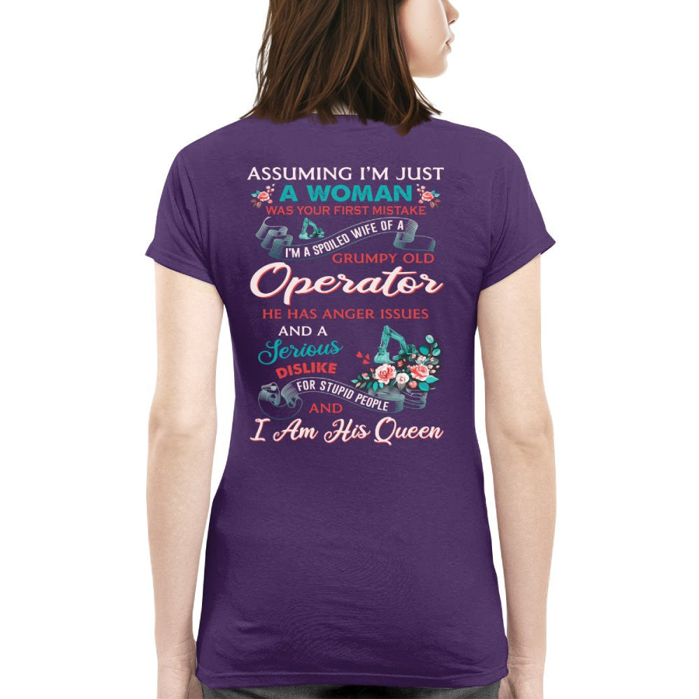 Assuming I'm Just A Woman - Operator Wife Pride T-Shirt, Hoodie & More - grunx260804-0215