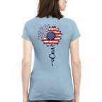 American Flag Flower CNA Apparel - Patriotic Heartbeat T-Shirt, Hoodie & More - grunx260804-0147