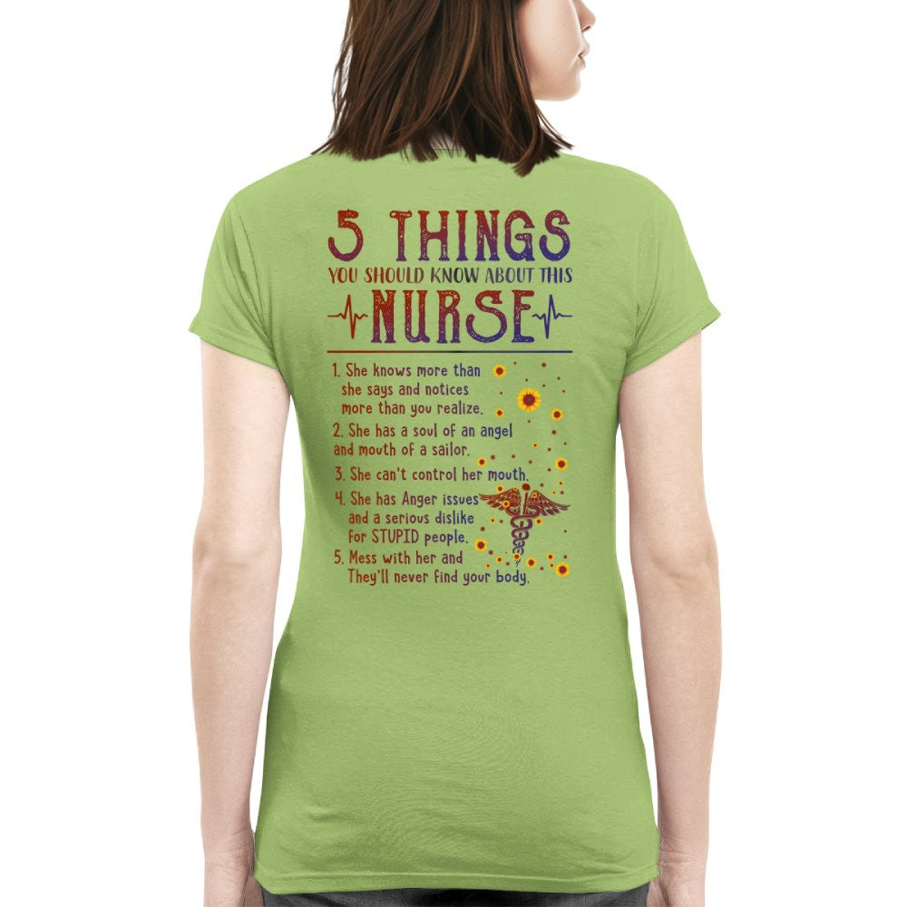5 Things Nurse Warning Apparel - Funny Quote T-Shirt, Hoodie & More - grunx260804-0020
