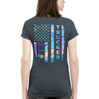 American Flag Holographic - Trucker Pride T-Shirt Hoodie & More - grunx260804-0151