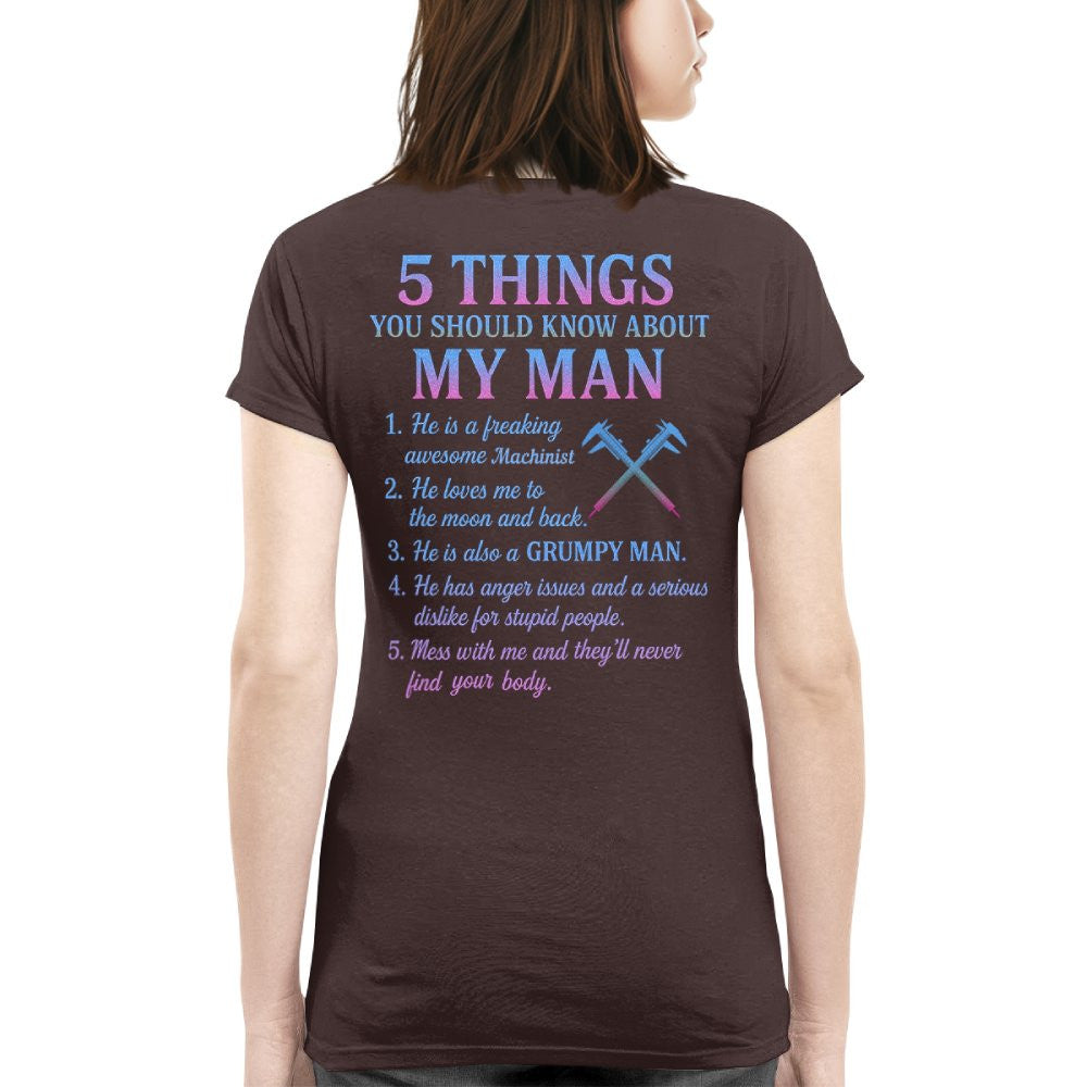 5 Things You Should Know - Machinist Quote T-Shirt Hoodie & More - grunx260804-0044