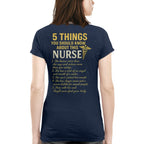 5 Things You Should Know About This Nurse - Funny Quote T-Shirt, Hoodie & More - grunx260804-0040