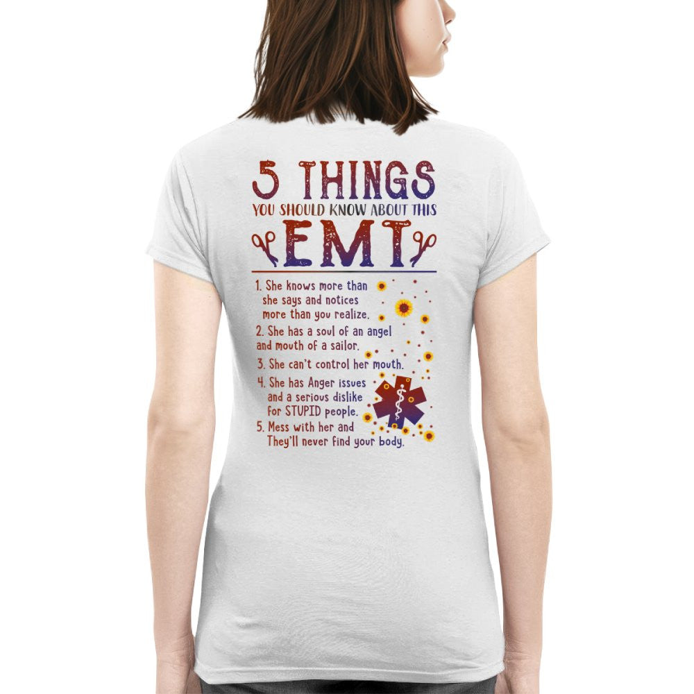5 Things EMT Warning Apparel - Funny List T-Shirt, Hoodie & More - grunx260804-0019