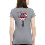 American Flag Flower Nurse Apparel - Patriotic Heart T-Shirt, Hoodie & More - grunx260804-0148
