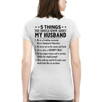 5 Things You Should Know About My Husband Heavy Equipment Operator Apparel - Funny Gift T-Shirt, Hoodie & More - grunx260804-0023