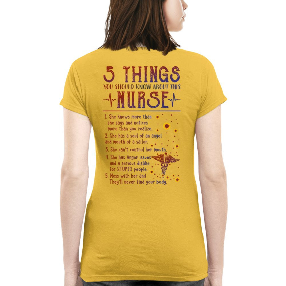 5 Things Nurse Warning Apparel - Funny Quote T-Shirt, Hoodie & More - grunx260804-0020