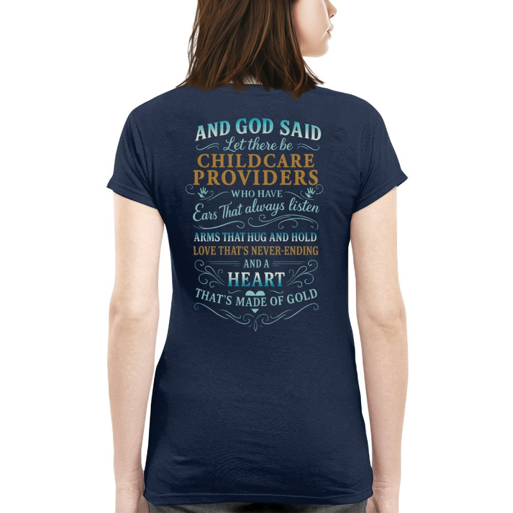 And God Said Childcare Providers Heart Made of Gold T-Shirt, Hoodie & More - grunx260804-0162