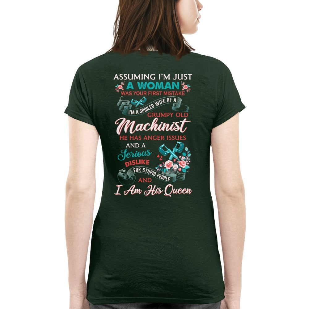 Assuming I'm Just A Woman - Machinist Queen Apparel T-Shirt, Hoodie & More - grunx260804-0213
