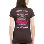 Assuming I'm Just A Woman - Grumpy Plumber Wife Quote T-Shirt Hoodie & More - grunx260804-0211