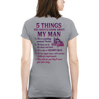 5 Things About My Trucker Man Apparel - Funny Relationship T-Shirt, Hoodie & More - grunx260804-0015