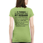 5 Things You Should Know About My Husband Trucker Apparel - Funny Gift T-Shirt, Hoodie & More - grunx260804-0025