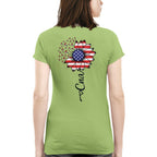American Flag Flower CNA Apparel - Patriotic Heartbeat T-Shirt, Hoodie & More - grunx260804-0147