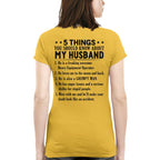 5 Things You Should Know About My Husband Heavy Equipment Operator Apparel - Funny Gift T-Shirt, Hoodie & More - grunx260804-0023