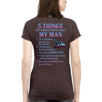 5 Things About My Man - Tow Truck Operator Funny T-Shirt, Hoodie & More - grunx260804-0009