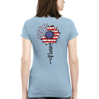 American Flag Flower Nurse Apparel - Patriotic Heart T-Shirt, Hoodie & More - grunx260804-0148