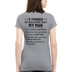 5 Things About My Mechanic Man Apparel - Funny Love Quote T-Shirt, Hoodie & More - grunx260804-0011