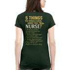 5 Things You Should Know About This Nurse - Funny Quote T-Shirt, Hoodie & More - grunx260804-0040