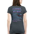 5 Things About My Man - Tow Truck Operator Funny T-Shirt, Hoodie & More - grunx260804-0009