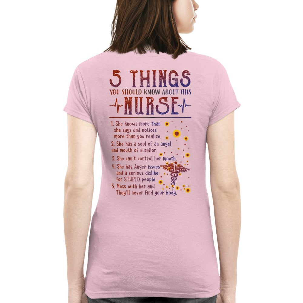 5 Things Nurse Warning Apparel - Funny Quote T-Shirt, Hoodie & More - grunx260804-0020