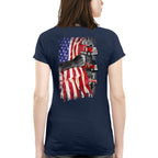 American Flag Fist Power - Patriotic Trucker Apparel T-Shirt, Hoodie & More - grunx260804-0145