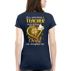 Christ Strengthens Her - Faith Teacher Gold Heart T-Shirt, Hoodie & More - grunx260804-0096