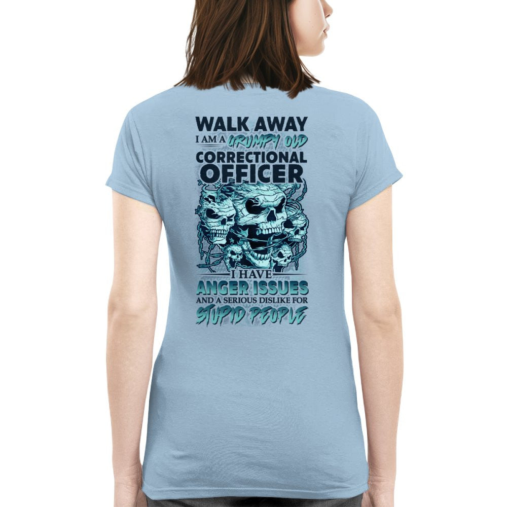 Anger Issues - Grumpy Correctional Officer Skull T-Shirt, Hoodie & More - grunx260804-0182